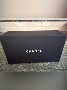 CHANEL, Sunglasses Case, Black Box with White Logo